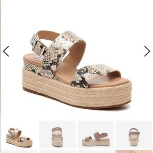 Steve Madden snakeskin espadrille Platforms